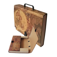 Портфель на застежке картон 1 отд А4 ІТЕМ РЕТРО карта (IТЕМ304/RT02)