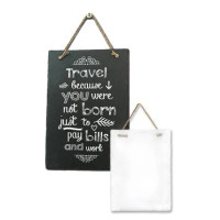 Доска для мела А3 Винтаж + мел 7 шт черная (ИТЕМ/070203/VT)