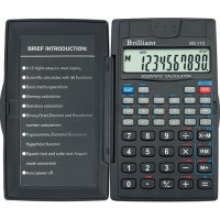 Калькулятор BRILLIANT BS-110 10 розрядів 70 x 120 x 10 мм (науковий) (BS-110)