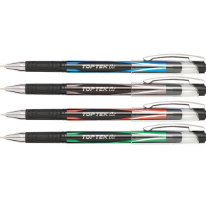 Ручка гелевая с грипом Unimax Top Tek Gel, 0,5 мм, синяя (UX-133-02)