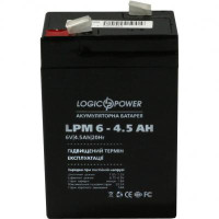 Акумуляторна батарея для ДБЖ LogicPower AGM LPM 6В 4.5 Ач (3860)