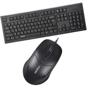 Комплект (мышь+клавиатура) Rapoo NX1750 Black (проводной, USB)
