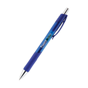Ручка автомат гелева Axent Safe, з грипом, 0,5 мм, синя (AG1074-02-A)