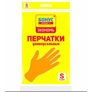 Перчатки латексные S-7 БОНУС ЭКОНОМ (желтые) (17100701)