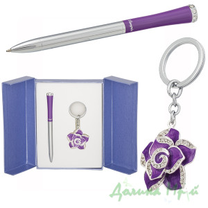 Набор подарочный Langres ROSE (ручка + брелок) фиолет (LS.122002-07)