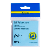 Блок стикеров 76 х 76 мм 100 шт неоновый цвет, синий Buromax (BM.2312-98)
