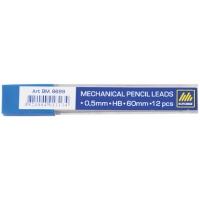 Грифелі для механічних олівців 0,5 мм, HB, BUROMAX, (12 шт) (BM.8699)