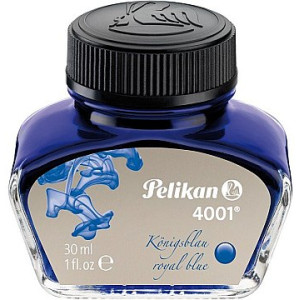 Чернила для перьевых ручек Pelikan 4001, 30 мл, синие