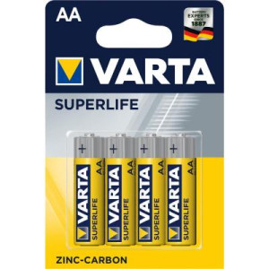 Батарейка AA R06 VARTA Superlife Zinc-Carbon * 4 (02006101414)