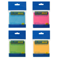 Блок стікерів, 76 х 76 мм, неоновий колір, асорті (100 шт) BUROMAX (BM.2312-98)