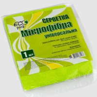 Ганчірка мікрофібра універсальна 30 х 30 см Ecopack  (250 г/м2, світло-зелена)