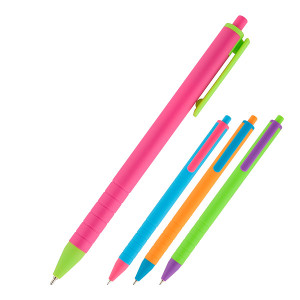 Ручка шариковая автомат с грипом 0,7 мм Axent Reporter Color синяя (AB1069-02-A)
