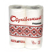 Полотенца рулонные 2-слой Обухівський рушник белые (2 рул/уп)