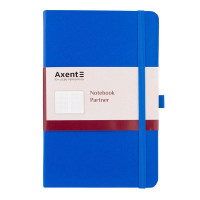 Записна книга А5 Axent Partner (обл. вініл), 96 аркушів, блакитна, клітина (8201-07-A)