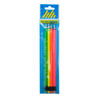 Карандаш чернографитный с ластиком HB Buromax корп неон (4 шт) (BM.8520-4)