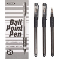 Ручка шариковая с грипом 0,5 мм черная Tianjiao Ball Point pen №-501P