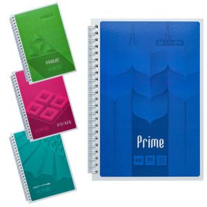 Блокнот А5 96 л клетка на спирали сбоку обл. картон Buromax АССОРТИ BUROMAX (BM.24551101)