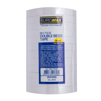 Скотч 2сторон 12 мм х 10 м BuroMax (ткан основа) (BM.7502)