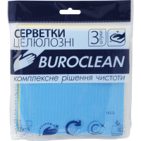 Тряпка губчатая 15 х 15 см (3 шт) Гидра (целлюлоза) Buroclean (10200112)