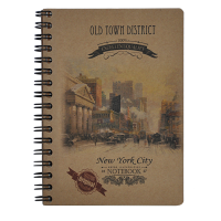 Блокнот А6 80 л клетка на спирали сверху обл. КРАФТ Buromax (BM.2483)