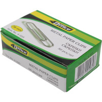 Скрепки канцелярские никелир рельефные 78 мм 4OFFICE 4-325, 50 шт/уп