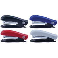 Степлер пластиковий на 12 арк BuroMax (скоби № 10) Асорті (BM.4126-99)