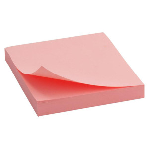 Блок стікерів, 75 х 75 мм, пастельний колір, рожевий (100 шт), Axent (D3314-03)