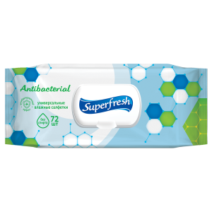 Салфетки влажные SuperFresh Антибактериальные (72 шт)