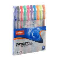 Ручка гелева Unimax Trigel-3 10 кольорів  (UX-132-20)