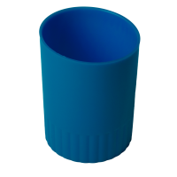Подставка для ручек (цилиндр) BuroMax JobMax 1 отд d/70 х 90 мм пластик синяя (BM.6351-02)