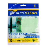 Тряпка микрофибра (стекло/зеркала) 30 х 30 см BuroClean EuroStandart (10200125)