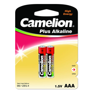 Батарейка AAA LR03 Camelion Alkaline Plus (мизинчик) LR03-BP2 (блистер 2 шт)