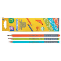 Карандаш чернографитный без ластика HB CoolForSchool Premium Expression трехгранный корп (CF15154)