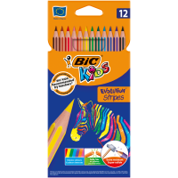 Карандаши цветные 12 цв х 12 шт BIC Kids Evolution Stripes (829029/82902910)