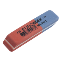 Ластик для карандашей и чернил Buromax, сине-красный (58x14x8 мм) (BM.1121)