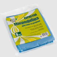 Ганчірка мікрофібра (скло/дзеркала) 30 х 30 см (5 шт) Ecopack