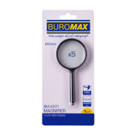 Лупа 5-кратное увеличение, d-50 мм BUROMAX (BM.4301)
