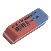 Ластик для карандашей и чернил Buromax, сине-красный (BM.1120)