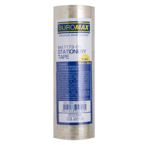 Скотч канцелярский 24 мм х 20 м 40 мкм BUROMAX (прозр) (УП - 6 ШТУК) (BM.7173-01)