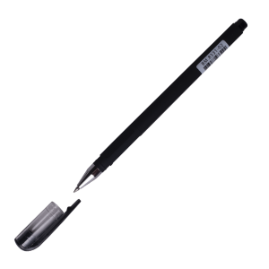 Ручка гелева BuroMax Focus 0,5 мм чорна (прогумований корпус Rubber Touch) (BM.8331-02)