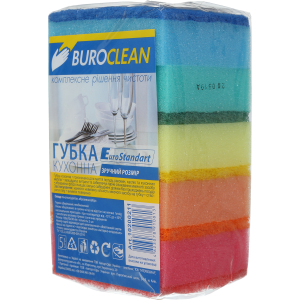 Мочалка для посуды 5 шт/уп 10 х 7 х 3 см BuroClean EuroStandart (10200211)