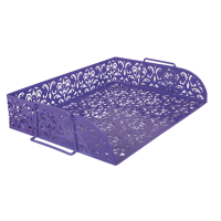 Лоток горизонтальний металевий BuroMax BAROCCO 340 x 247 x 65 мм фіолетовий (BM.6253-07)