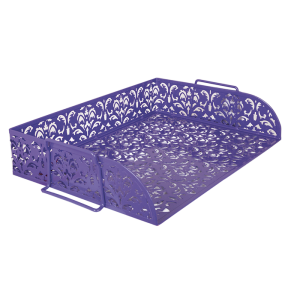 Лоток гориз металл BuroMax BAROCCO 340 x 247 x 65 мм фиолетовый (BM.6253-07)