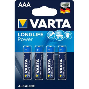 Батарейка AAA LR03 VARTA Longlife Power ALKALINE 4 шт/уп (04903121414)