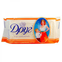 Мыло хозяйственное 125 гр Друг (для стирки и удаления пятен)