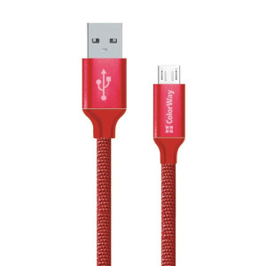 Дата кабель USB 2.0 – MicroUSB 2.1А 1м красный ColorWay (CW-CBUM002-RD)