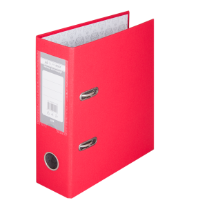 Реєстратор 7 см А5 BuroMax 1стор покритий, металева окантовка, червоний (BM.3013-05)