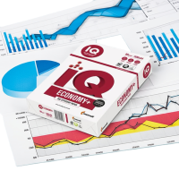 Папір офісний А4 IQ Economy+, 500 аркушів, 161%, клас B, 80 гр/м2