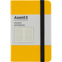 Блокнот А6 96 л клетка Axent Partner обл. винил желтый (8301-08-A)