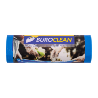 Мішки для сміття 120 л х 10 шт 70 х 105 см 22 мкм (LDPE) Buroclean EuroStandart сині (10200043)